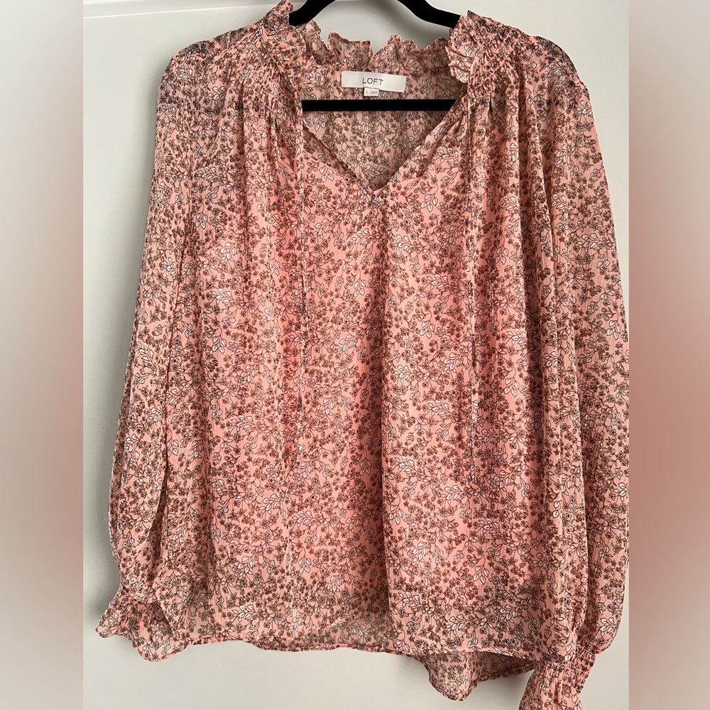 LOFT DITSY FLORAL BLOUSE